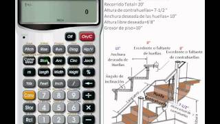 Diseñar una Escalera con la Calculadora Construction Master Pro [upl. by Ittocs]