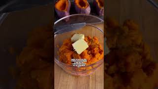 Loaded Twice Baked Sweet Potatoes thanksgiving recipes sweetpotato foodie [upl. by Annairt]