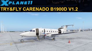 XP11 TRYampFLY CARENADO B1900D V12 ENGLISH [upl. by Lidda]