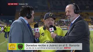 Maradona se traba en entrevista en VIVO [upl. by Nnylasor]