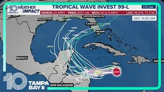 Tracking the Tropics Keeping an eye on Invest 99L that could develop and potentially impact Florida [upl. by Draw]