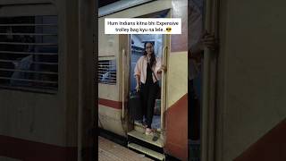 Kis kis ke ghar pe ye jhola hai jaldi se video ko like karo😂 niketimsy indian indianrailways [upl. by Peirsen]