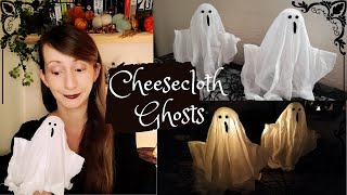 Cheesecloth Ghosts DIY for Halloween👻 Halloween Crafts [upl. by Gilburt]