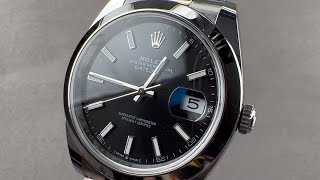 Rolex Datejust 41mm Black Dial 126300 Rolex Watch Review [upl. by Maya]