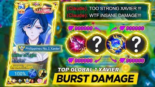 NEW XAVIER BRUTAL ONE SHOT BUILD WILL MAKE ENEMY CRY IN RANKED GAME 😱  XAVIER TIPS amp GUIDE  MLBB [upl. by Hadlee]