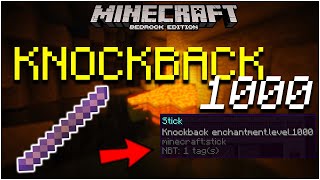 How To Get A Knockback 1000 Stick in Minecraft Bedrock Edition  Bedrock Tutorial Updated 120 [upl. by Alasdair639]