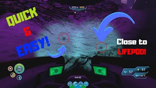 HOW TO GET MAGNETITE Closest Location to LIFEPOD  Subnautica Guide [upl. by Hgielek]