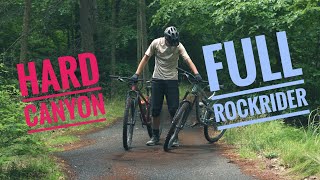 Hard vs Full  canyon vs rockrider  stoic 3 vs AM 100S [upl. by Lorry]