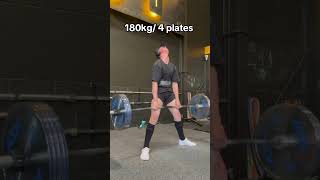 180kg deadlift PR by 17 short viralvideo powerlifting motivation gym power insane pr [upl. by Negris]