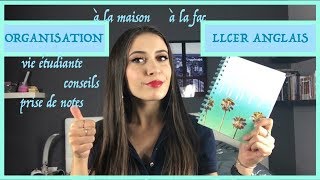 LLCER Anglais  ORGANISATION à la FAC vie étudiante chez soi prise de notes CONSEILS 🎓📓 [upl. by Marduk]