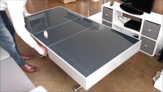 Space Saving Furniture Demonstration with Glass Coffee to Dining table [upl. by Revorg723]