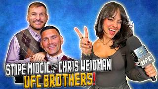 Stipe Miocic amp Chris Weidman are wild together LOL  UFC 309 [upl. by Lorac277]