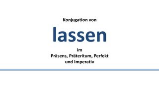 LASSEN  Konjugation deutscher VerbenConjugation of German verbs [upl. by Nemra]