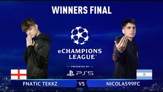 TEKKZ vs NICOLAS99FC  eChampions League Winners Final  FIFA 22 [upl. by Enala]