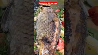 Salt crusted fish 🐟 food outdoorcooking cooking fish fishing fisch cucinaall [upl. by Clava]