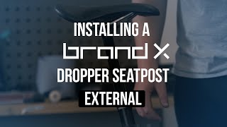 How to Install an External BrandX Dropper Seatpost  CRC [upl. by Annawak3]