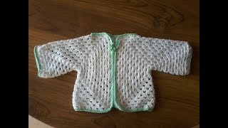 tuto crochet  faire un gilet bebe au crochet  gilet bebe  1 ère partie [upl. by Reteid]