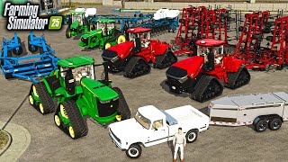 FARMING SIMULATOR 25 AMERICAN SPRING PLANTING SETUP 750HP QUADTRAC JD 8RT KINZE PLANTER [upl. by Alphonsine735]