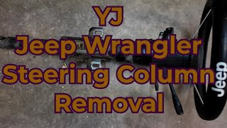 YJ Jeep Wrangler Tilt Steering Column Removal Quick HowTo 19861995 ASMR [upl. by Finkelstein]