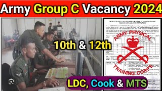 Army Group C Recruitment 2024 🪖 in AIPT amp APTC Depot Pune for LDC Cook amp MTS Post armyvacancy [upl. by Erdried]