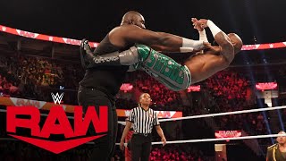 Omos vs Apollo Crews Raw March 7 2022 [upl. by Enixam133]