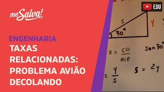 Me Salva Cálculo  Taxas Relacionadas problema do avião decolando [upl. by Juanne]