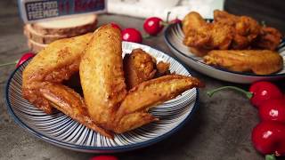 WHICH IS BETTER Air Fryer or Oven Crunchy Wings Turmeric Fried Chicken Wings [upl. by Kempe40]