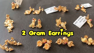 Gold Earrings 2 Grams  Handmade Earrings  Studs [upl. by Reba]