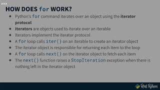 Working With Pythons Iterators Iterables and Iteration [upl. by Calla]