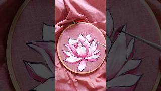 Fabric Painting  Lotus Painting  Cloth Painting  prityarts [upl. by Salvucci]