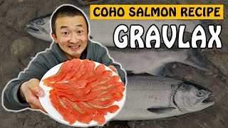 How to make Delicious Gravlax with fresh Coho Salmon  Fishing with Rod [upl. by Dez]