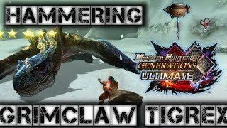 MHGU Adept hammer VS Grimclaw Tigrex [upl. by Simmonds892]