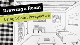 How to Draw a Room Using 1Point Perspective StepbyStep Tutorial for Beginners [upl. by Martina]