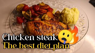 best diet plan chicken steak 🤤🔥 [upl. by Harihat709]