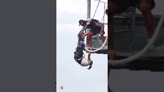 Bungee Jump fun😁visitnepal2024 bungeejumping funnyshorts shorts [upl. by Tyrus]