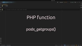 Why should you use posixgetgroups in PHP Mastering PHPs posixgetgroups for User Management [upl. by Enawtna]