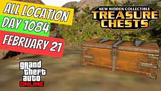 GTA Online Treasure Chest Locations February 21  DAY 1084 ON THE CAYO PERICO ISLAND [upl. by Heindrick]