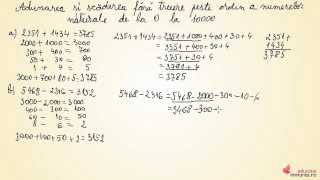 Adunarea si scaderea fara trecere peste ordin a numerelor naturale de la 0 la 10000  clasa a IIIa [upl. by Currier]