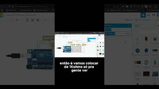 Testando diferentes resistores no Tinkercad [upl. by Llewxam427]