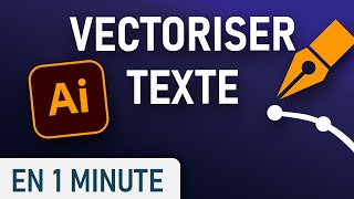 Vectoriser du texte sur Adobe Illustrator [upl. by Alikat554]