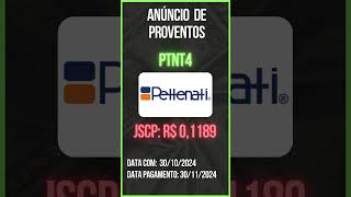 Anúncio de Proventos  PTNT4  PETTENATI [upl. by Aehsrop442]