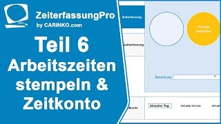 Zeiten stempeln und Zeitkonto checken in der ZeiterfassungProde [upl. by Auria]