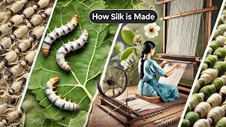 HOW SILK IS PRODUCED from the breeding of SILKWORMS🐛 How SILK THREAD IS PRODUCED [upl. by Naitirb]