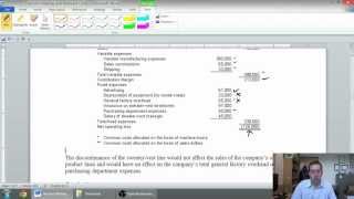 Part 3  Relevant Costs for Decision Making  Drop or Retain [upl. by Aissak]