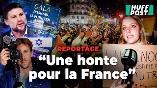 À Paris le « gala de la honte » pour Israël mobilise des milliers de contremanifestants [upl. by Divadnoj]