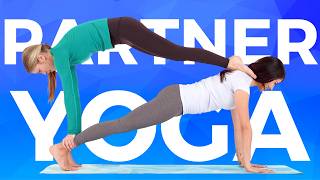 10 minute Partner Yoga Poses for 2  Fun Challenge Yoga for Couples amp Friends [upl. by Moia]