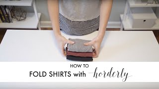 How To Fold Shirts Long Sleeve TShirts Tanks [upl. by Judenberg]