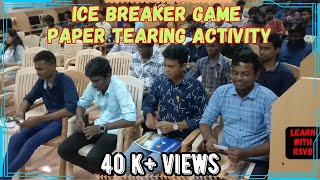 Ice Breaker Game  Paper Tearing Activity For College Students [upl. by Tobie]