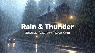 Rain Sounds for Sleeping  99 Instantly Fall Asleep Fast with Relaxing Rain and Thunder at Night [upl. by Adnaram]