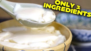 The Easiest 2Ingredient Chinese Tofu Pudding 豆腐花 [upl. by Tuchman]